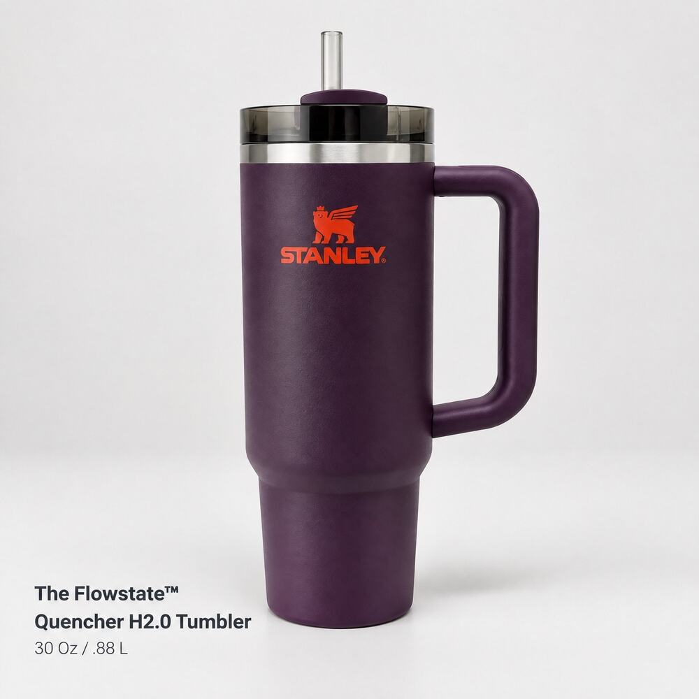 Stanley Quencher H2.0 FlowState Tumbler 30 oz Deep Purple Stainless Steel